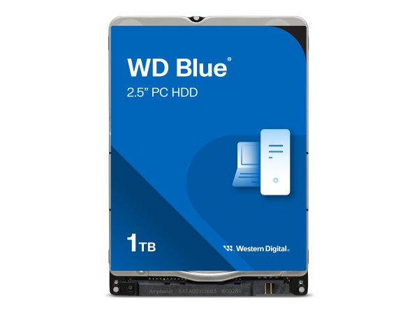 WD Blue Mobile 1TB HDD 5400rpm SATA serial ATA 6Gb/s 128MB cache 6,4cm 2,5Zoll 7mm Heigth RoHS compliant intern Bulk