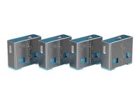 LINDY 10 USB Portschloesser BLAU. Erweiterungskit fuer LINDY Art.Nr. 40452