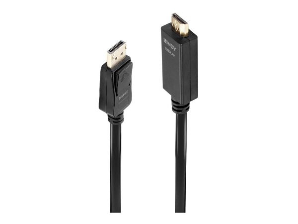 LINDY Kabel DisplayPort/HDMI 4K30 DP: passiv 1m DP Stecker an HDMI Stecker