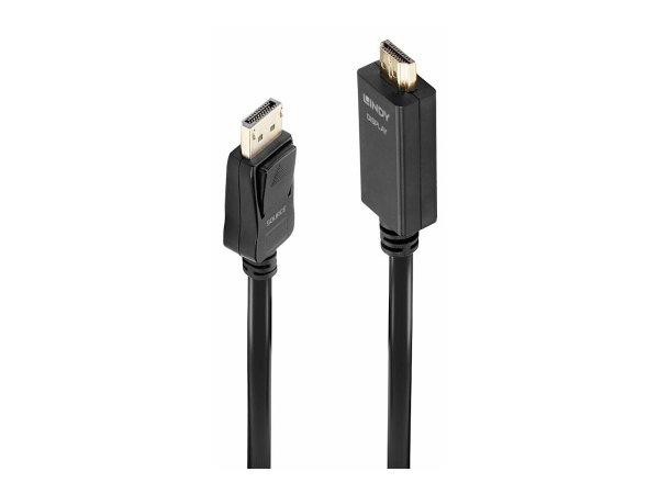 LINDY Kabel DisplayPort/HDMI 4K30 DP: passiv 5m DP Stecker an HDMI Stecker