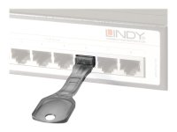 LINDY RJ45 Portschloesser 10xSCHWARZ+Key Blockieren RJ45...