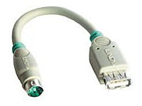 LINDY Adapterkabel USB-Maus an PS/2-Port USB A f an MD6...