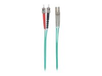 INTELLINET LWL Kabel LC/ST OM3 10m aqua 50/125um Duplex Multimode