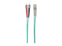 INTELLINET LWL Kabel LC/ST OM3 3m aqua 50/125um Duplex Multimode