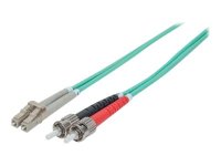 INTELLINET LWL Kabel LC/ST OM3 3m aqua 50/125um Duplex Multimode