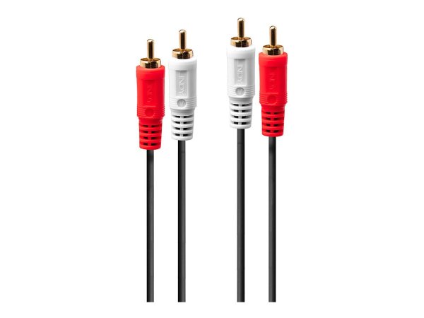 LINDY Audiokabel Stereo 2x RCA Male an 2x RCA male 20m vergoldet