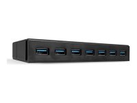 LINDY USB 3.1 Hub 7 Port mit Ladefunktion. Unterstuetzt Battery Charging Standard 1.2 bis max. 1,5A Ampere pro Port