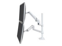 ERGOTRON LX-Dual-Stacking-Arm hohe Saeule weiss bis 101.6cm 40Zoll belastbar 3,2-9,1kg VESA 75x75 100x100mm 4