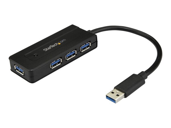 STARTECH.COM USB 3.0 Hub 4 Port - mit Ladeanschluss - inkl. Netzteil - USB Port Erweiterung - USB Splitter