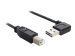 DELOCK Kabel EASY-USB 2.0 Typ-A Stecker gewinkelt links / rechts > USB 2.0 Typ-B Stecker 0,5 m