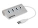 MANHATTAN 4-Port USB 3.0 Hub 4 USB 3.0 Typ A-Ports Aluminiumgehaeuse Stromversorgung ueber USB oder Netzteil