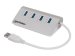 MANHATTAN 4-Port USB 3.0 Hub 4 USB 3.0 Typ A-Ports Aluminiumgehaeuse Stromversorgung ueber USB oder Netzteil