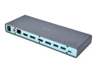 I-TEC USB 3.0/USB-C Dualdock 1x 5K 2x 4K 60Hz 2x HDMI 2x DP 1x GLAN 6x USB 3.0 1x Audio/Mic Jack Kensington kompatibel mit TB 3