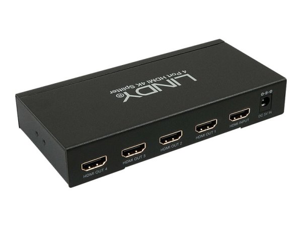 LINDY HDMI 4K Splitter 4 Port 3D 2160p30 HDTV bis 1080p und 4K 36/12 Bit HDCP 14