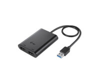 I-TEC USB 3.0 HDMI 2x HDMI 4K Ultra HD 4096x2160/60Hz Display Adapter mit DisplayLink Chip 6950 fuer MacOS Windows Android