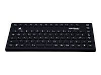 GETT InduProof Smart Compact Silikon Tastatur IP68 wasserdicht desinfizierbar schwarz 86 Tasten Layout: DE