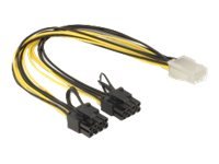 DELOCK Kabel PCI Express Stromversorgung 6 Pin Buchse > 2 x 8 Pin Stecker