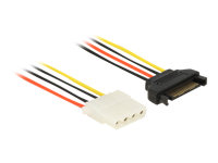 DELOCK Stromkabel SATA 15 Pin Buchse > 4 Pin Buchse 20 cm