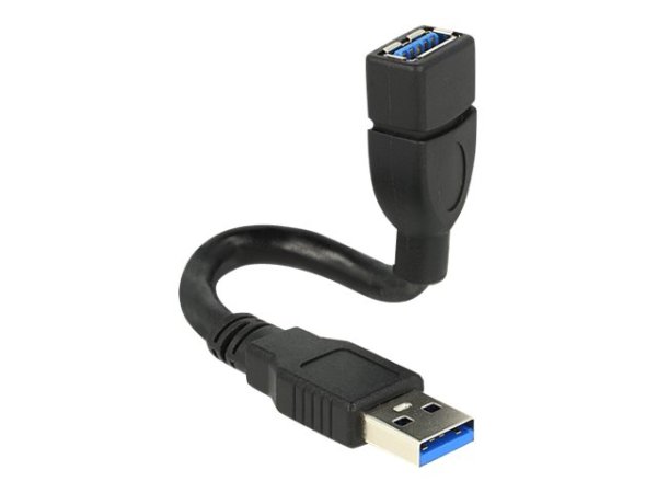 DELOCK Kabel USB 3.0 Typ-A Stecker > USB 3.0 Typ-A Buchse ShapeCable 0,15 m