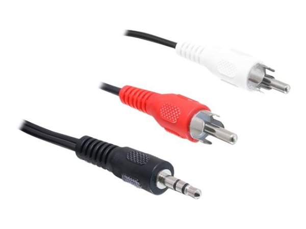 DELOCK Kabel Audio 3,5 mm Klinkenstecker > 2 x Cinch Stecker 1,5 m