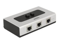 DELOCK Umschalter RJ45 10/100/1000mbps 2 Port manuell...