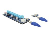 DELOCK Riser Karte PCI Express x1 x16 mit 60 cm USB Kabel