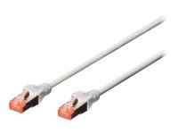 DIGITUS Patch Kabel S-FTP/PIMF CAT6 1m AWG 27/7 2xRJ45 grau