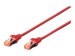 DIGITUS CAT 6 S-FTP Patchkabel Cu LSZH AWG 27/7 Lange 0,25 m 10 Stuck Farbe Rot