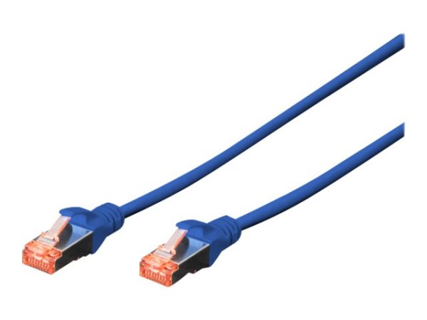 DIGITUS CAT 6 S-FTP Patchkabel Cu LSZH AWG 27/7 Lange 2 m 10 Stuck Farbe Blau