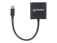 MANHATTAN Mini-DisplayPort auf DVI Adapter Aktiv Mini-DisplayPort-Stecker auf DVI-I Dual-Link-Buchse 4K schwarz