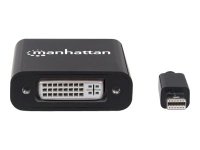 MANHATTAN Mini-DisplayPort auf DVI Adapter Aktiv Mini-DisplayPort-Stecker auf DVI-I Dual-Link-Buchse 4K schwarz