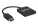 MANHATTAN DP auf 2-Port HDMI-Splitter mit MST verteilt ein DisplayPort-Signal auf zwei HDMI-Monitore 4K30Hz Strom ueber USB schwarz