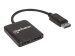 MANHATTAN DisplayPort auf 2-Port DP Splitter mit MST verteilt 1 DisplayPort-Signal auf 2 DisplayPort-Monitore 4K30Hz Strom ueber USB