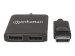 MANHATTAN DisplayPort auf 2-Port DP Splitter mit MST verteilt 1 DisplayPort-Signal auf 2 DisplayPort-Monitore 4K30Hz Strom ueber USB