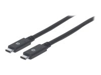 MANHATTAN USB 3.1 Typ C Gen1-Kabel 2m Typ C-Stecker auf Typ C-Stecker 5 Gbit/s schwarz