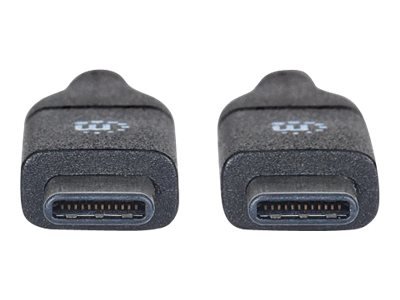 MANHATTAN USB 3.1 Typ C Gen2 Kabel 0,5m Typ C-Stecker auf Typ C-Stecker 10 Gbit/s schwarz