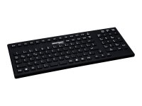 GETT InduProof Smart Classic Silikon Tastatur mit NUM-block 106 Tasten IP68 wasserdicht desinfizierbar USB Farbe: schwarz Layout: DE