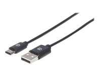 MANHATTAN USB C-Kabel 2.0 schwarz 0,5m Typ C-Stecker auf...