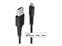 LINDY 2m USB an Lightning Kabel schwarz