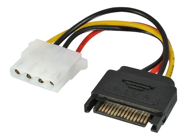 LINDY 0.12m Interner Stromadapter Adaptiert SATA 15 pol. Strom an LP4