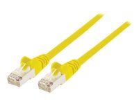 INTELLINET Netzwerkkabel Cat6A S/FTP 0,5m gelb vollkupfer Cat6A-zertifiziert RJ45-Stecker/RJ45-Stecker LSOH