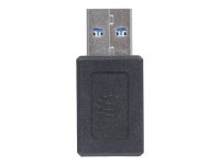 MANHATTAN USB Adapter Typ A auf Typ C USB 3.1 Gen 2 Typ A-Stecker auf Typ C-Buchse 10 Gbps schwarz