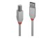 LINDY 2m USB 2.0 A/B Kabel Anthra Line