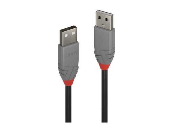 LINDY 0,2m USB 2.0 A Kabel Anthra Line