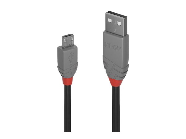 LINDY 0,2m USB 2.0 A/Micro-B Anthra Line