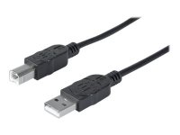 MANHATTAN USB 2.0 B Anschlusskabel 1m Typ A Stecker - Typ B Stecker 480 Mbps schwarz