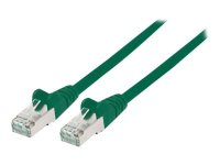 INTELLINET Netzwerkkabel Cat6a S/FTP 0,5m gruen vollkupfer Cat6a-zertifiziert LS0H RJ45-Stecker/RJ45-Stecker