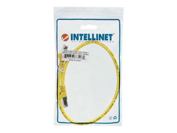 INTELLINET Netzwerkkabel Cat6a S/FTP 2 m gelb vollkupfer Cat6a-zertifiziert LS0H RJ45-Stecker/RJ45-Stecker