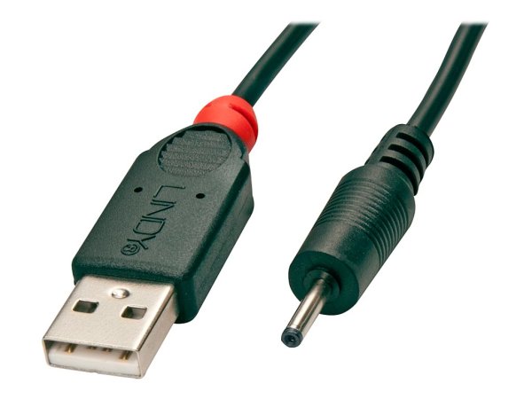 LINDY Adapterkabel USB A/DC 2,5/0,7mm St