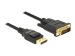 DELOCK Kabel Displayport 1.2 Stecker > DVI 24+1 Stecker Passiv 2 m schwarz